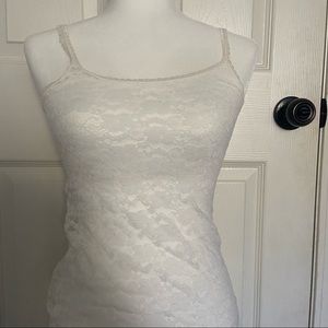 See-through top with white flowers super dainty